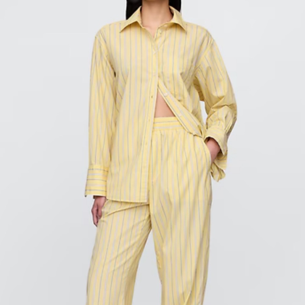Yellow Striped Button Down Shirt